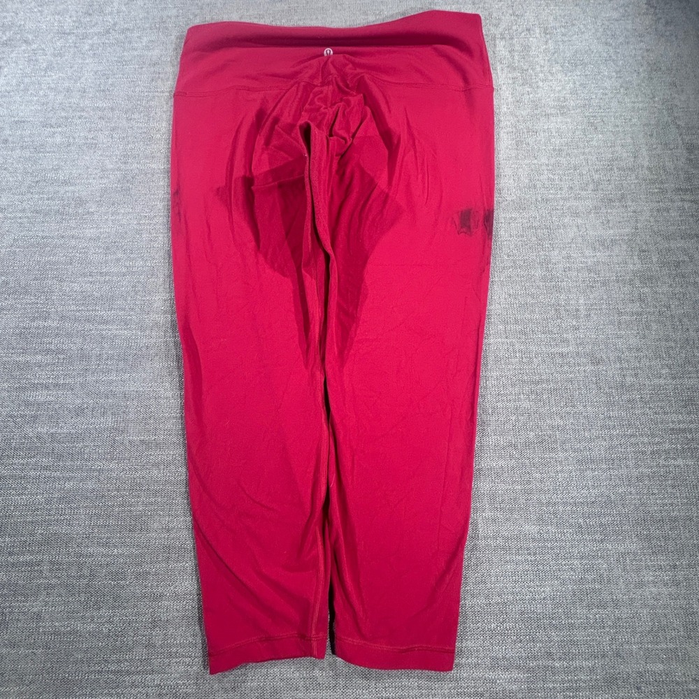 Lululemon Align High-Rise Crop 21 Leggings Womens 18 Red Fair Stained Nulu